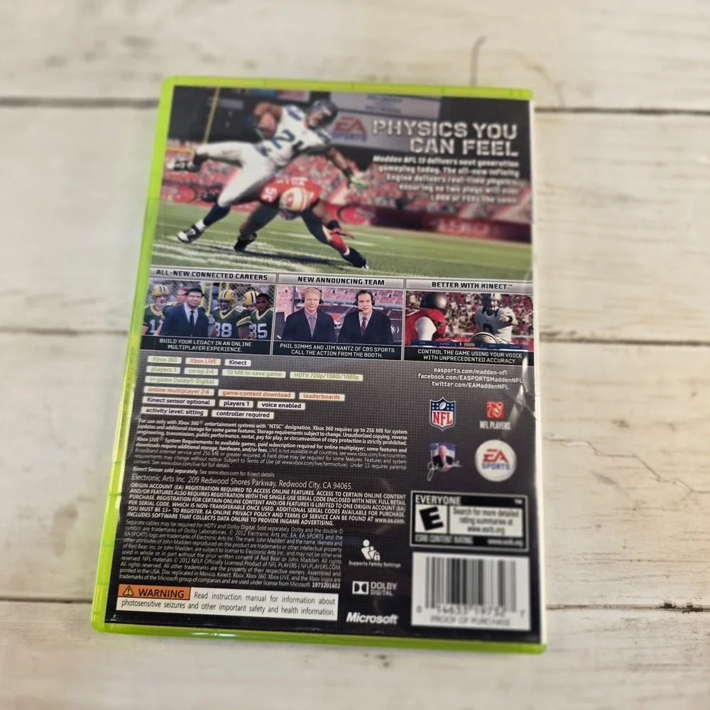 NEW Madden NFL 13 Xbox 360 EA Sports Football Game Calvin Johnson Cover NTSC